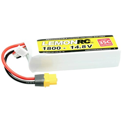 LemonRC lipo akumulatorski paket za modele 14.8 V 1800 mAh &amp;Scaron;tevilo celic: 4 35 C mehka torba XT60, (20641311) Slike