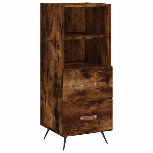 Maison Chic Komoda - Predalnik dimljeni hrast 34,5x34x90 cm inženirski les, (21718291) Slike