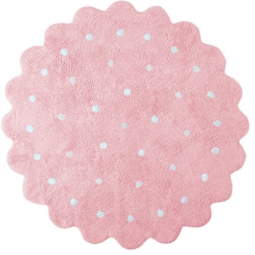 Lorena Canals Rožnata pralna ročno tkana bombažna otro&amp;scaron;ka preproga &amp;oslash;140 cm Little Biscuit Pink &amp;ndash; Slike