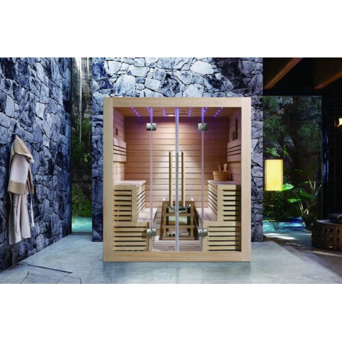  Sauna soba Nero – kanadski Hemlock 1800x1500x1900 za 3 osobe sa rasvetom 14734 Cene