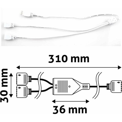 Avide konektor za rgb led trakove s kablom dvojni Cene