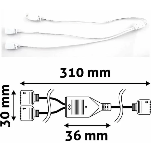 Avide Konektor za RGB LED trakove s kablom dvojni