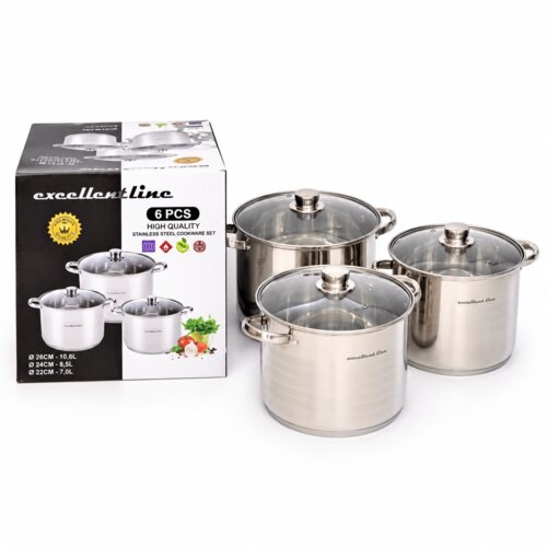  Set lonaca 3kom Excellent Line 10,6l , 8.5L i 7L Slike