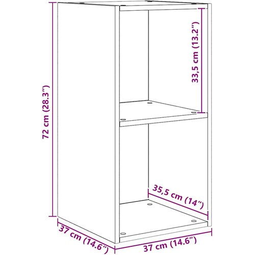  Set TV komoda Crni hrast 37 x 37 x 107 cm Konstruirano drvo Slike