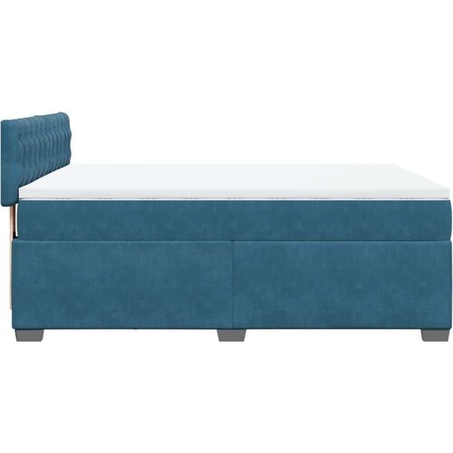 VidaXL Krevet s oprugama i madracem plavi 140x190 cm bar&amp;scaron;unasti Slike