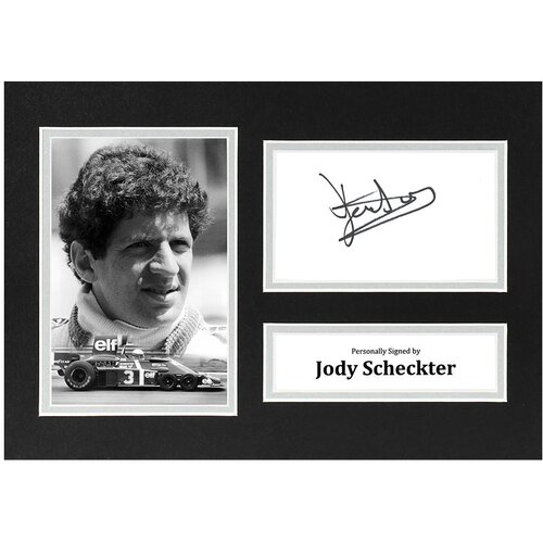  Jody Scheckter Signed A4 Photo Display Formula One F1 Original Autograph COA Cijene
