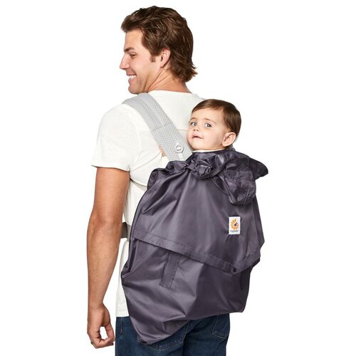 Ergobaby ki&amp;scaron;na za&amp;scaron;tita Rain &amp;amp; Wind Cover - Charcoal Slike