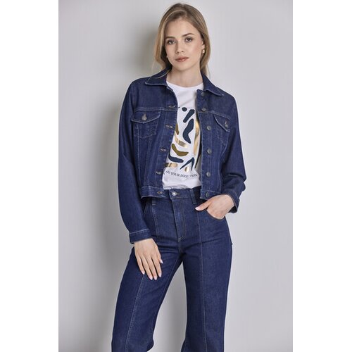 Legendww zenska kratka jeans jakna ravnog kroja Slike