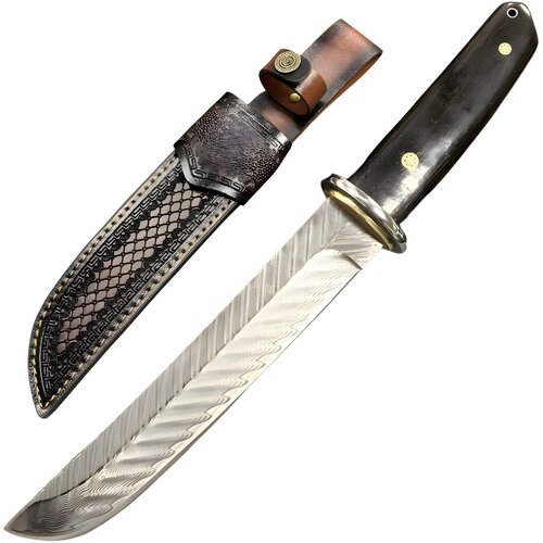IZMAEL Damastni outdoor nož BR - 39486 - Smeđa Cene