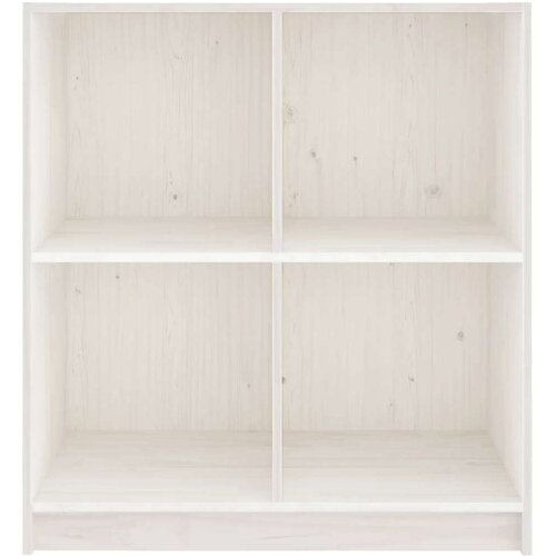 VidaXL komoda bela 70x33x76 cm trdna borovina Slike
