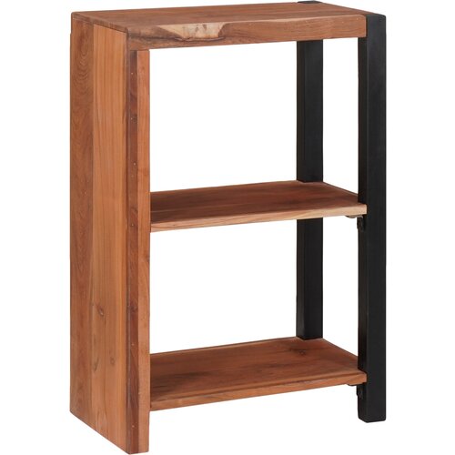 VidaXL Knjižna omara Rjava, Črna 80 x 30 x 110 cm Masiven les akacije Slike