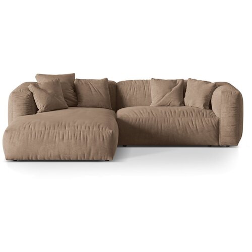 Micadoni Svjetlo smeđa kutna garnitura od boucl&amp;eacute; tkanine (s lijevim kutom) Martina &amp;ndash; Home Slike