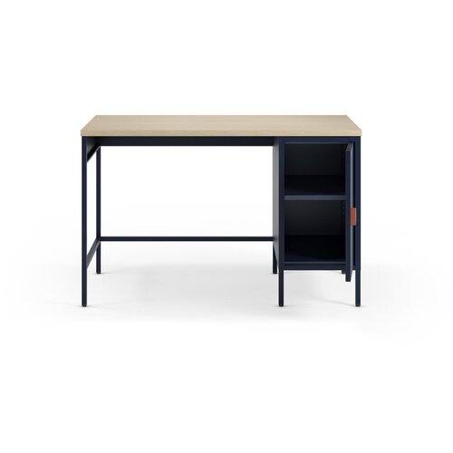 Marckeric Pisalna miza z mizno plo&amp;scaron;čo v hrastovem dekorju 60x120 cm Sayla &amp;ndash; Slike