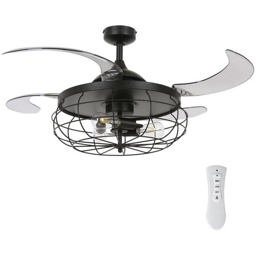  FANAWAY 212920 - LED plafonski ventilator INDUSTRI 3xE27/4W/230V crni + daljinski upravljač Cene