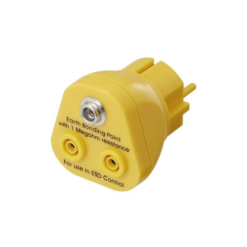 TRU COMPONENTS TC-12277204 Utikač za uzemljenje 2x banana utičnica, 1x tipkalo 10 mm 1 St. Cijene