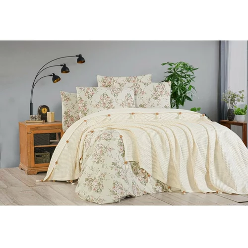 Mila Home Krem pamučna posteljina za bračni krevet 200x240 cm YP2 -