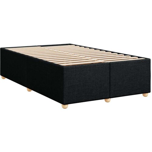 vidaXL Box spring postelja z vzmetnico črn 120x200 cm blago Cene
