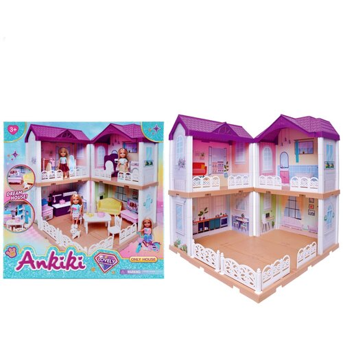 Masen Toys AnKiky Vila za sestavljanje s &amp;scaron;tirimi spalnicami, 108 delov Slike