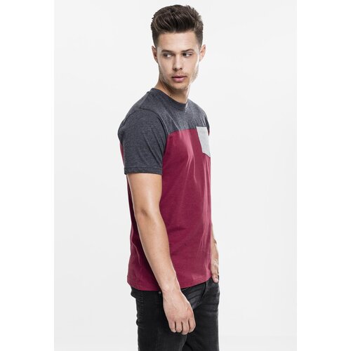 UC Men 3-Tone Pocket T-Shirt Burgundy/Cha/Grey Slike