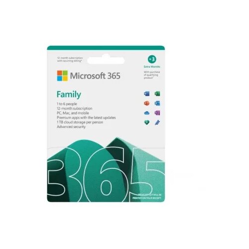 Microsoft Office 365 Family English FPP 1Y 1VR CEE 6GQ-01890 Cijene