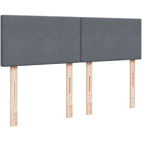 VidaXL Otomanski krevet s madracem&amp;amp;LED tamnosivi 140x190 cm bar&amp;scaron;unasti Slike