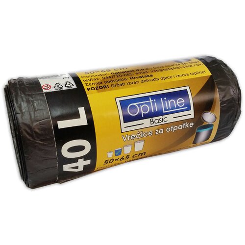  Vreće za smeće 50x65, 40L, 20/1 HD bojane Slike