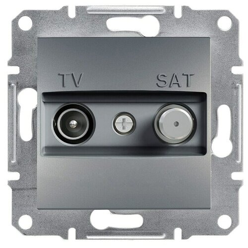 Schneider Electric Asfora Zavr&amp;scaron;na utičnica za antenu TV/SAT (Siva, bez okvira) Slike