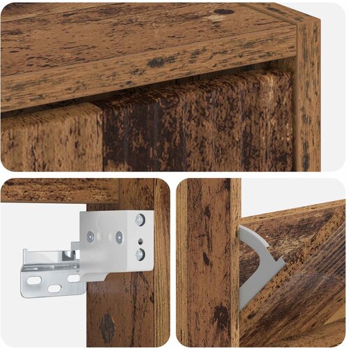  Ormar za cipele na zidu HOORN 71 x 17 x 43 cm Konstruirano drvo Slike