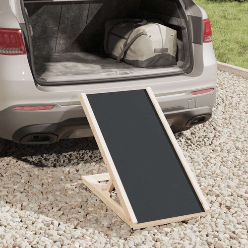 vidaXL Rampa za pse siva 70 x 35 cm od masivne jelovine Cijene