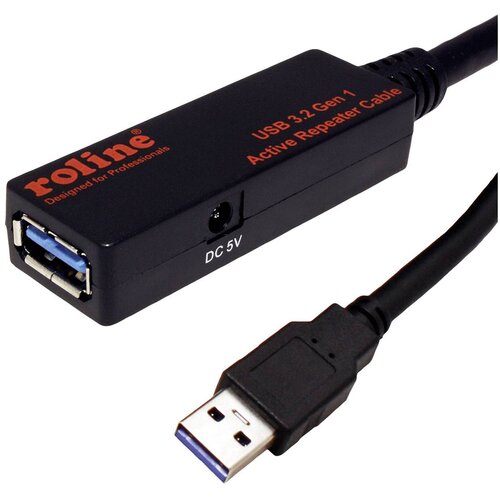 Roline USB kabel USB 3.2 gen. 1 (USB 3.0) USB-A vtič\, USB-A vtičnica 20.00 m črna 12.04.1072, (20415779) Cene