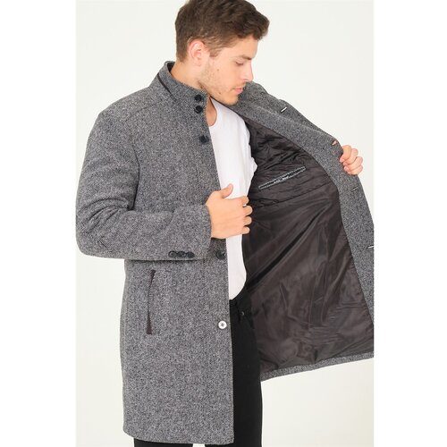 Dewberry PLT8386 MEN'S COAT-DIAGONAL BLACK-GREY Cijene