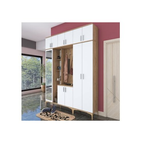 Woody Fashion EA121 - 2765 walnutwhite hall stand Cene