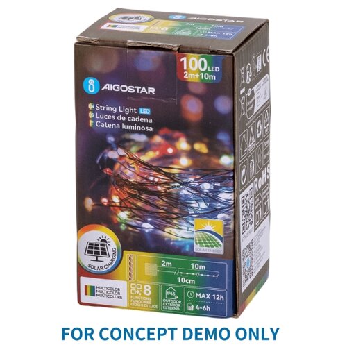 Aigostar LED vi&amp;scaron;ebojni spoljni božićni lanac 600xLED/8 funkcija 5m IP44 Slike