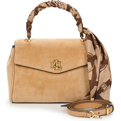 Polo Ralph Lauren FARRAH SOFT SATCHEL SMALL Bež Cijene