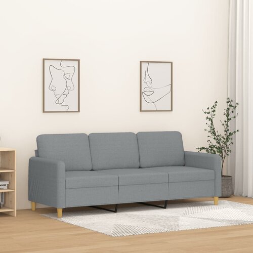 vidaXL Trosjed od tkanine svjetlosivi 180 cm Cijene