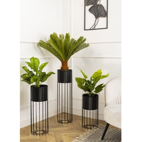  saksija LOFT 70x20 cm crna Slike