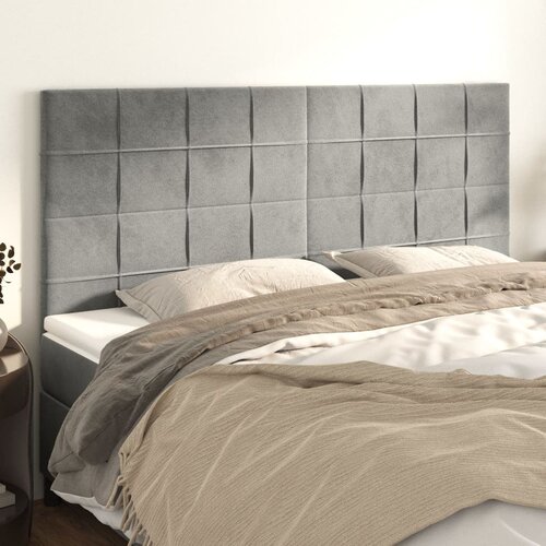  Uzglavlje svijetlosivo 200x5x118/128 cm bar&scaron;unasto Cijene
