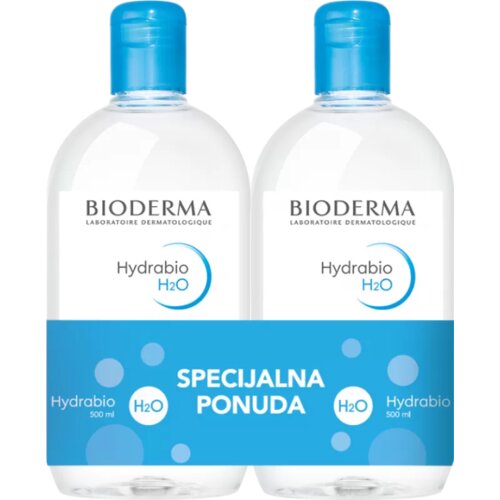 Bioderma Micelarna voda Hydrabio H2O, 500ml, 2 komada Slike