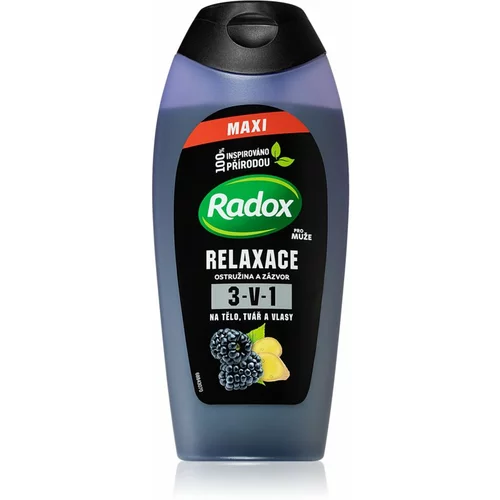 RADOX Men Feel Wild gel za prhanje za obraz, telo in lase za moške 400 ml