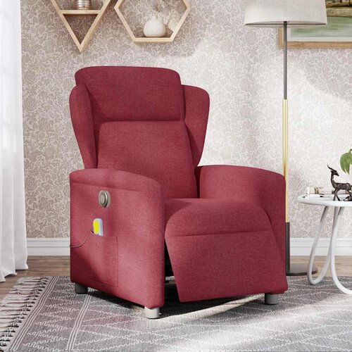 Maison Chic Električni masažni naslanjač - Relax naslanjač vinsko rdeče blago, (22134458) Cene
