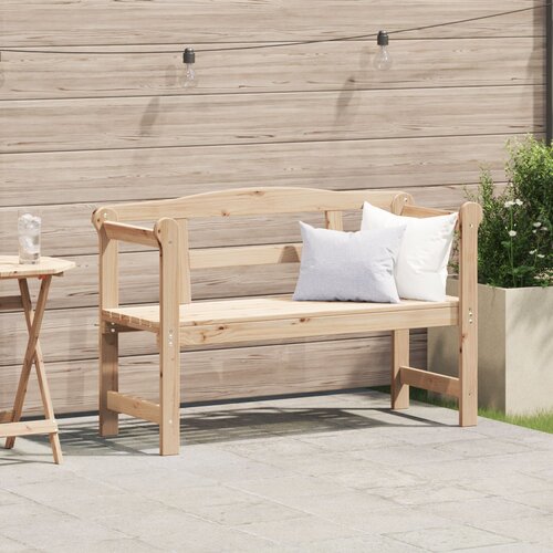 VidaXL Vanjska klupa 119x76x44 cm od masivnog bora Slike