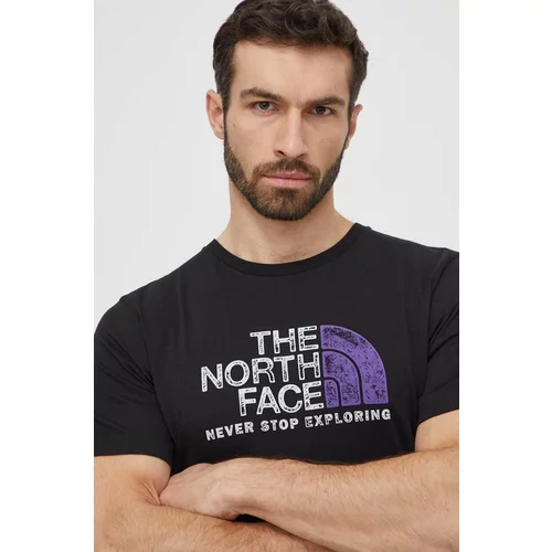 The North Face Bombažna kratka majica moška, črna barva, NF0A87NWJK31
