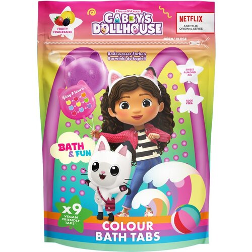 Gabby's Dollhouse Colour Bath Tabs raznobojne šumeće tablete za kupku 3y+ 9x16 g Cijene