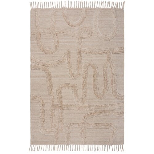 Flair Rugs Bež ručno rađen vunen tepih 120x170 cm Loma – Cene