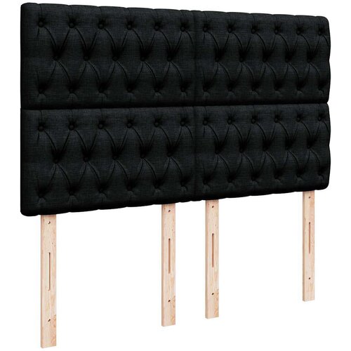 VidaXL otomanski krevet s madracem crni 140x190cm od tkanine Slike