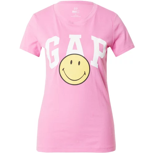 GAP Majica 'SMILEY' svijetložuta / svijetloroza / bijela
