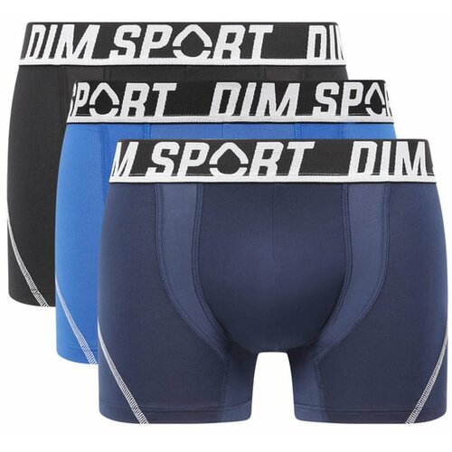 DIM SPORT MICROFIBRE BOXER 3x - Men's sports boxer briefs 3 pcs - black - blue Cene