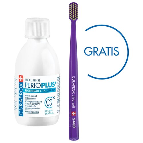 Curaprox perio plus regenerate rastvor 200ml + četkica 5460 gratis Cene