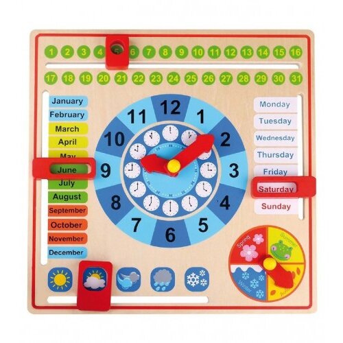 DIV Igračka kalendar i sat drveni Tooky Toy 258 Cijene