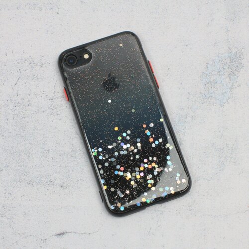 Teracell maska frame glitter za iphone 7/8/SE (2020) crna Slike